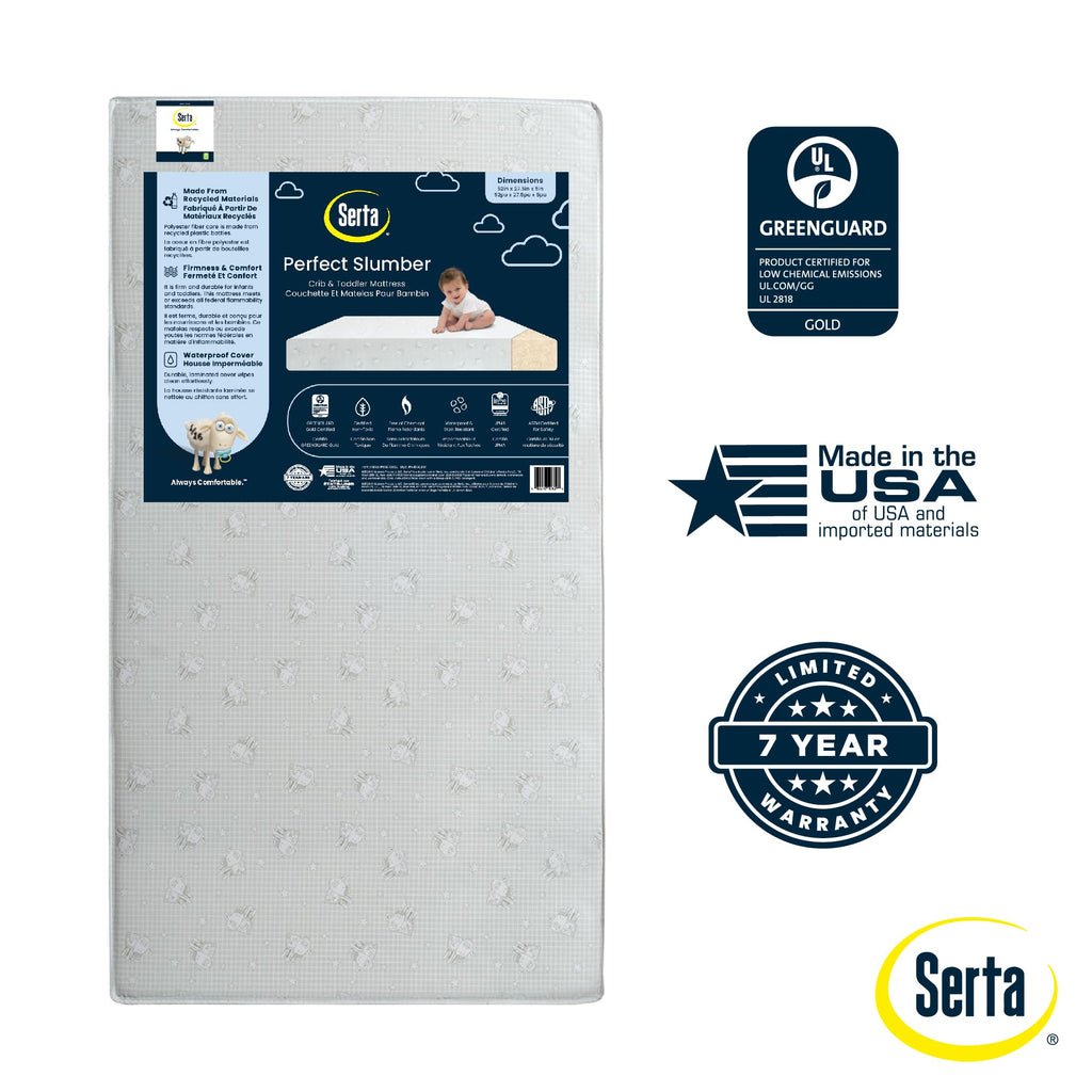 Waterproof Hypoallergenic Crib and Toddler Mattress W326