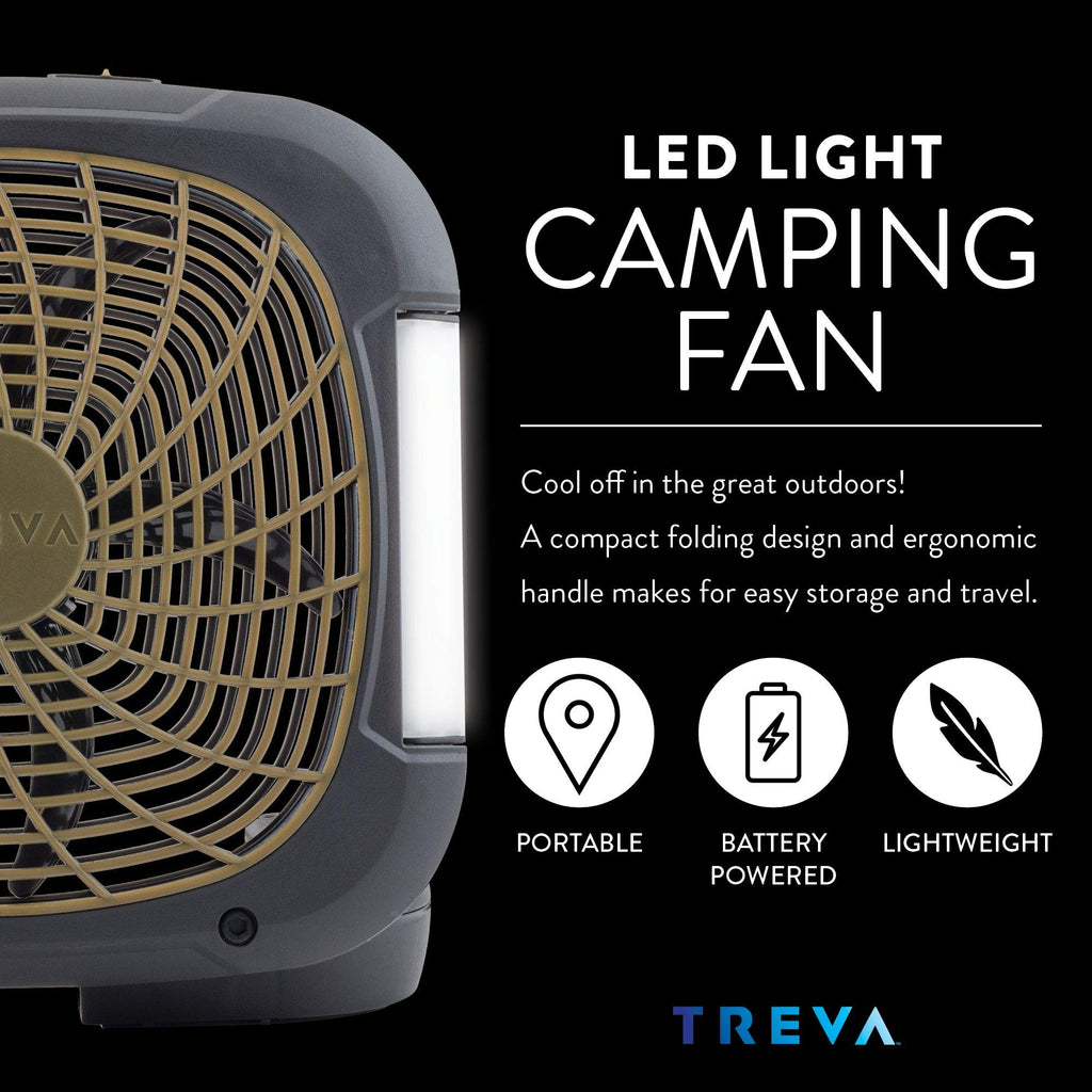 10 in Portable Fan with LED Lights C5433