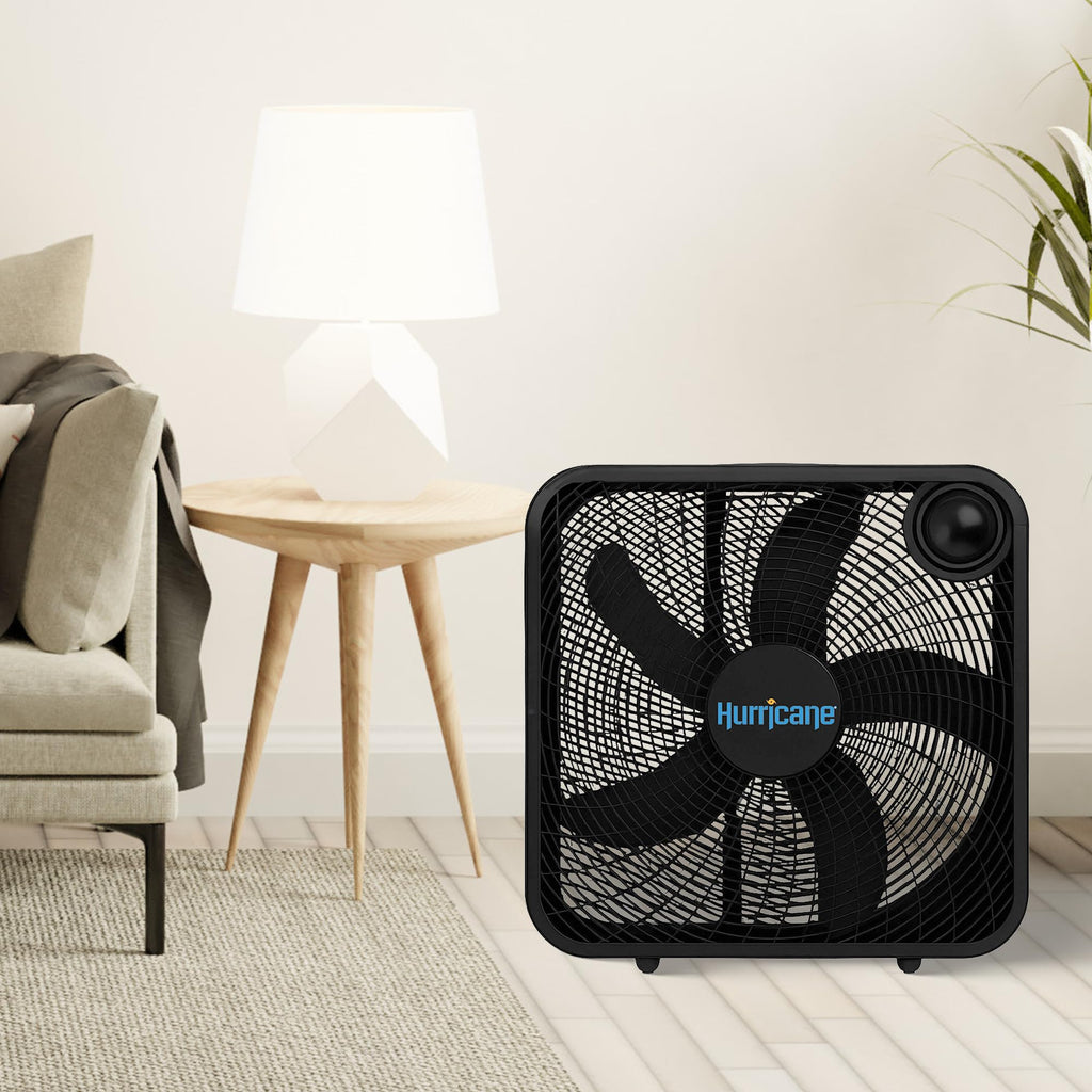 Black 3 Speed 20in Floor Box Fan, 2 Pack M40423