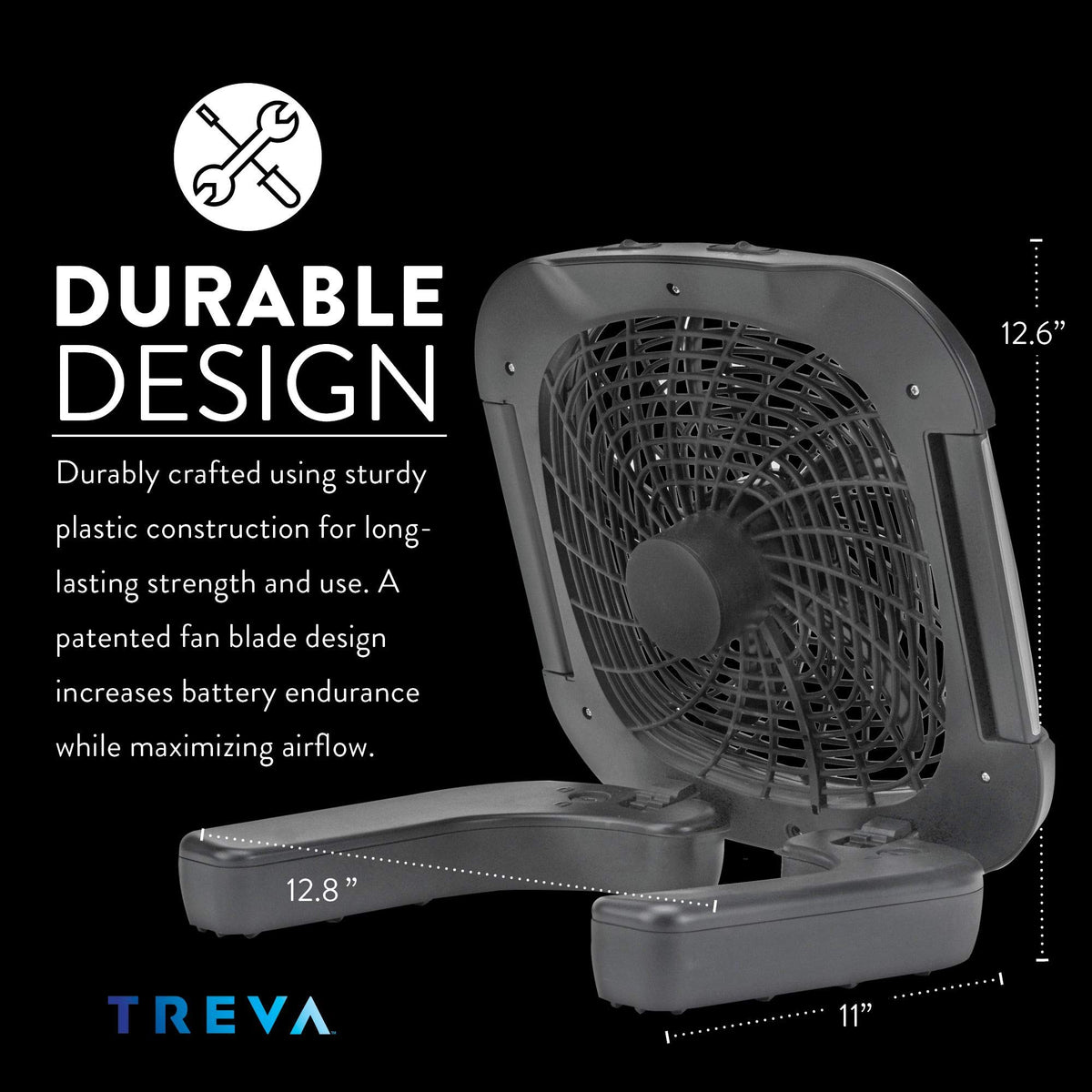 10 in Portable Fan with LED Lights C5433