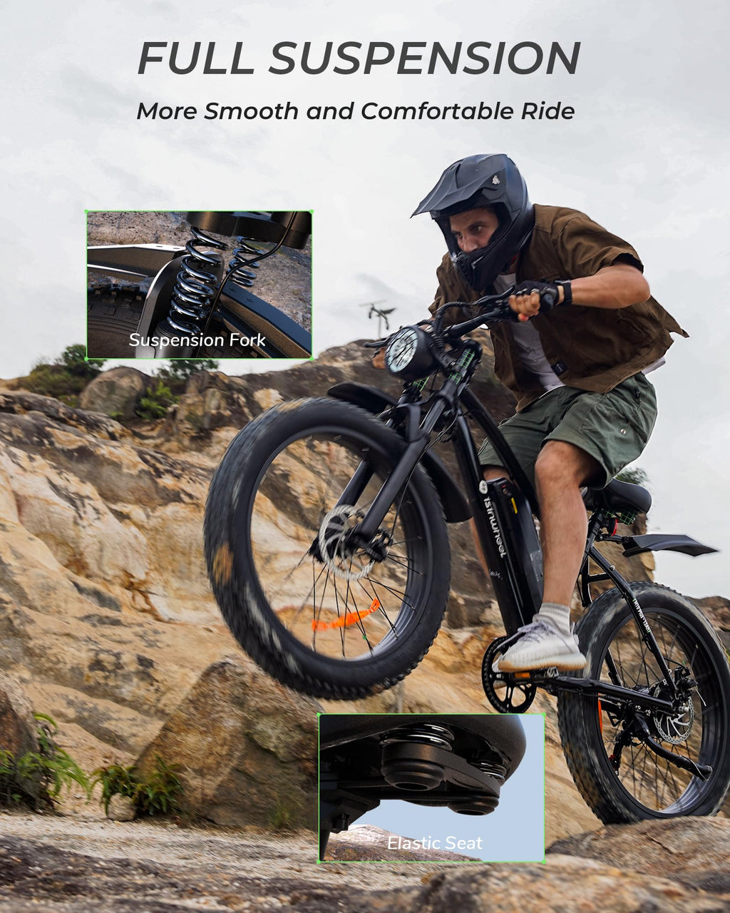 1000W 22 MPH 20"x4" Fat Tire Electric Bike A122622
