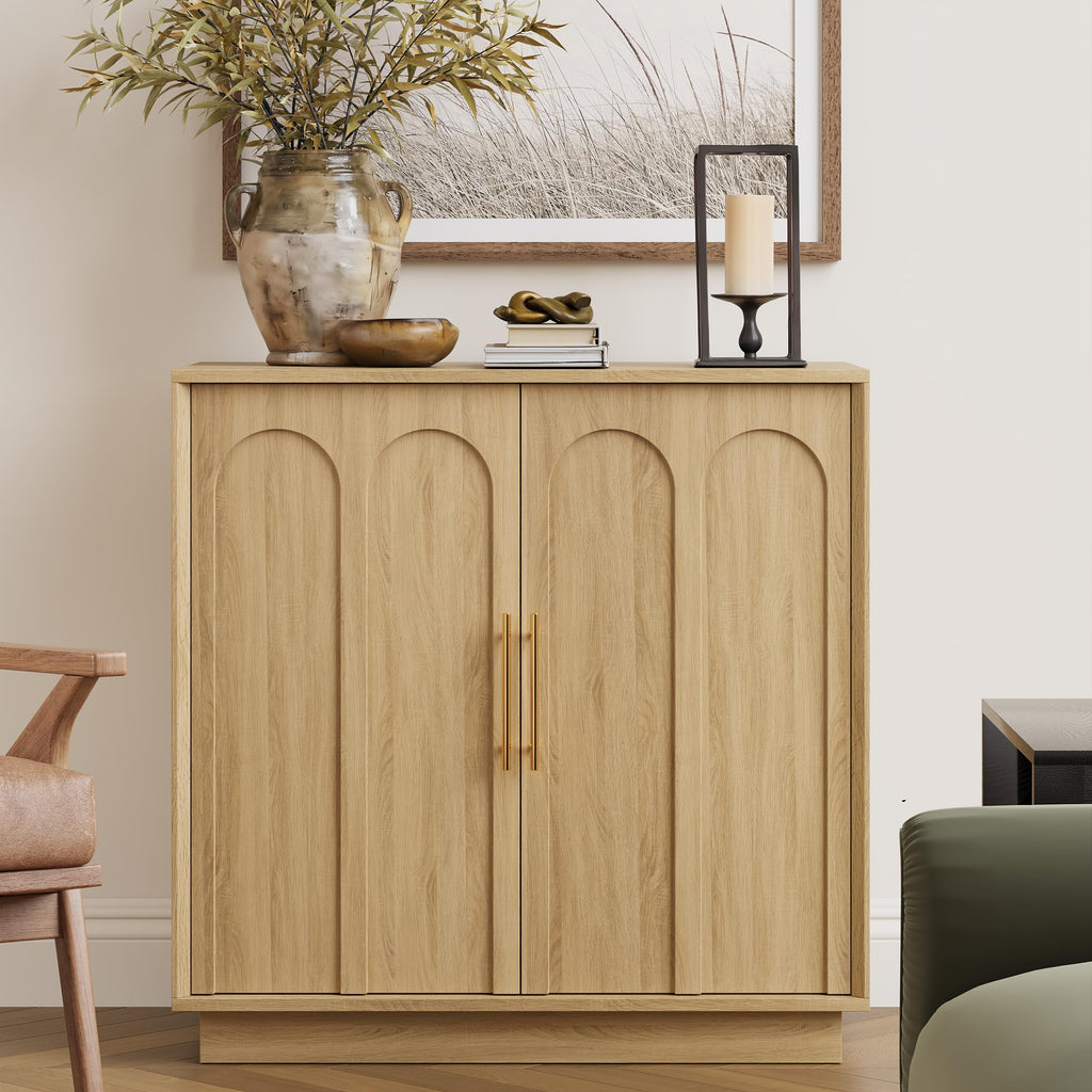 31.5" Oak Sideboard Buffet Cabinet with Storage C523