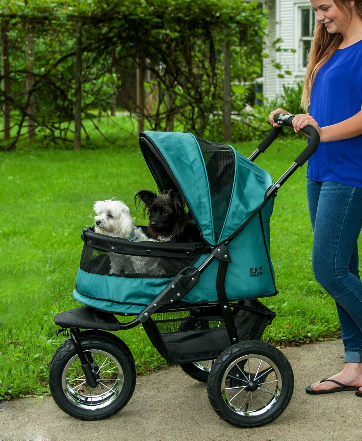 Double Pet Stroller with Weather Cover K288