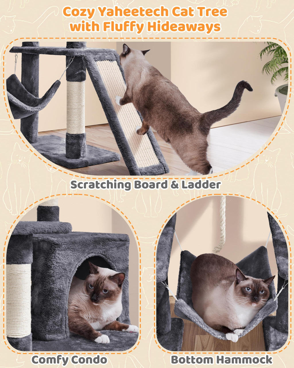 63in Large Cat Tree E445