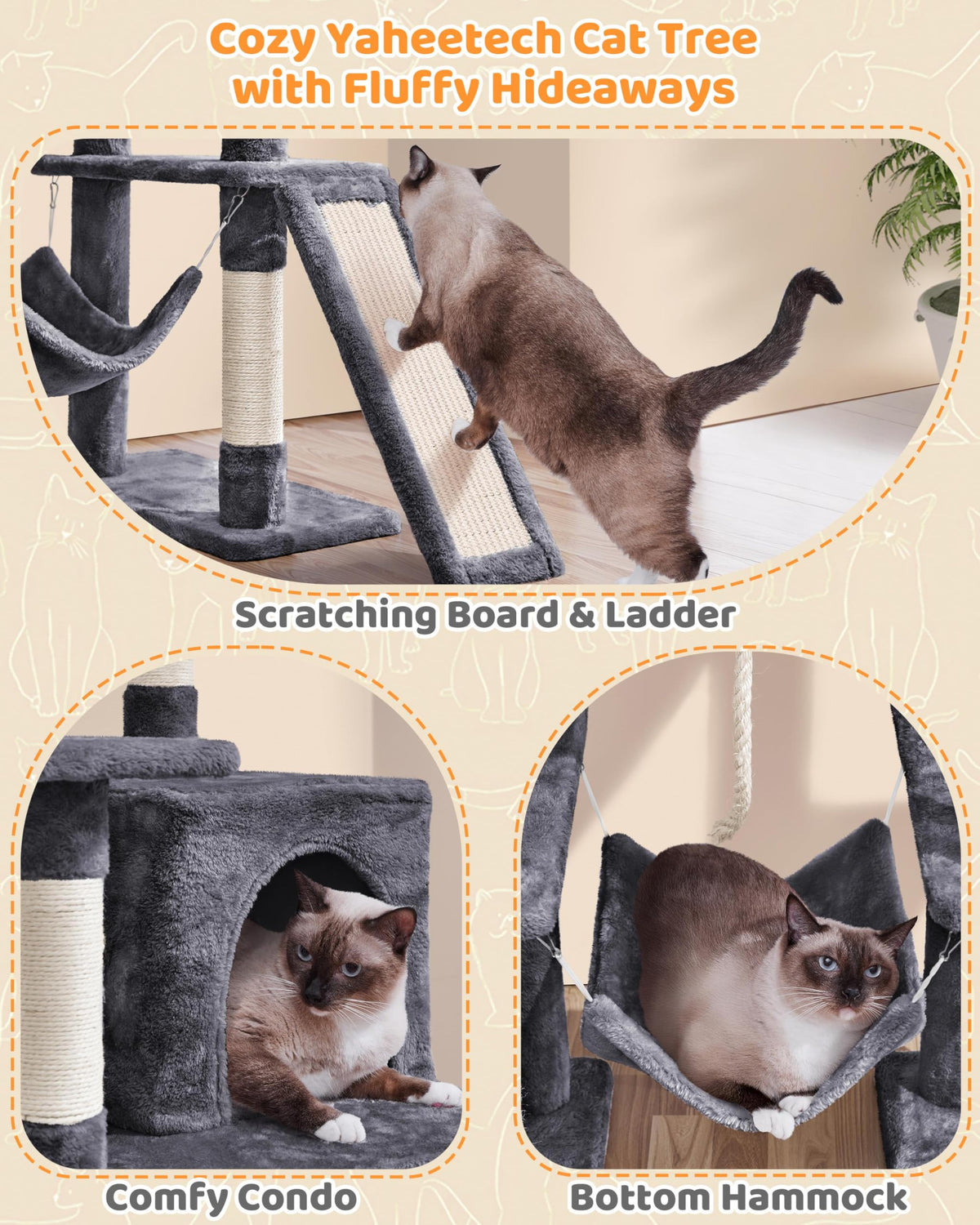 63in Large Cat Tree E445