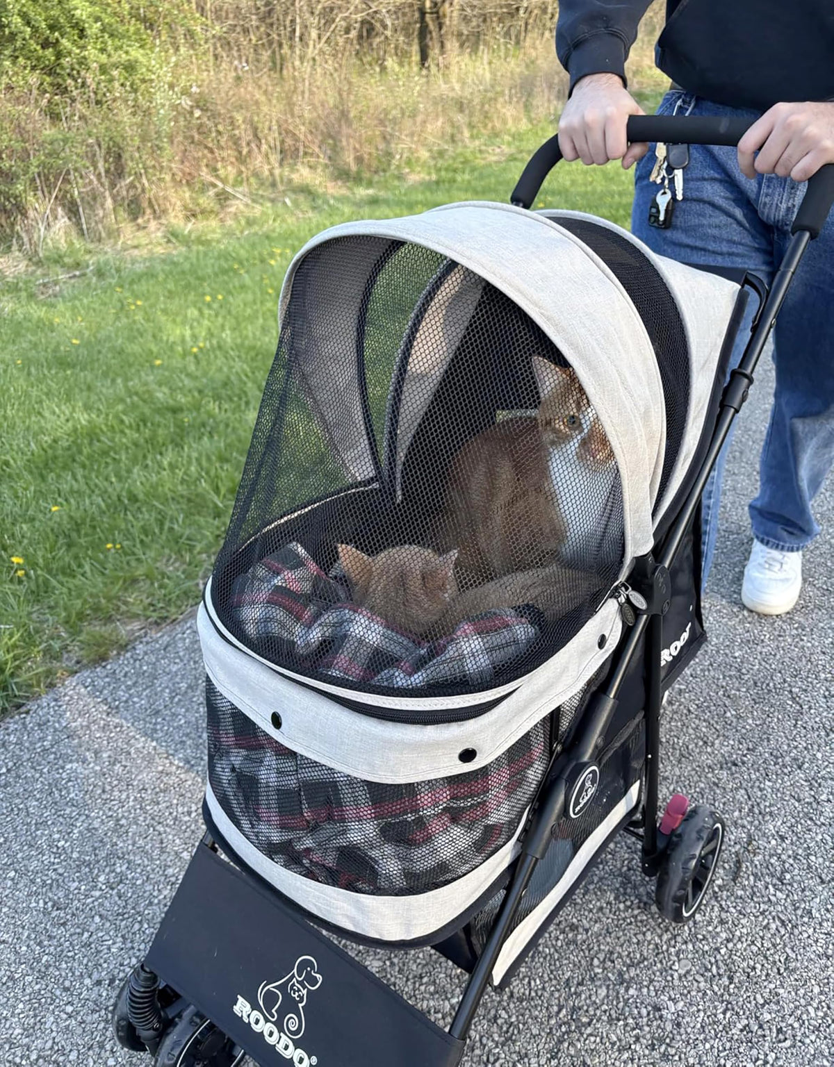 4 Wheel Lightweight Foldable Pet Stroller E4551