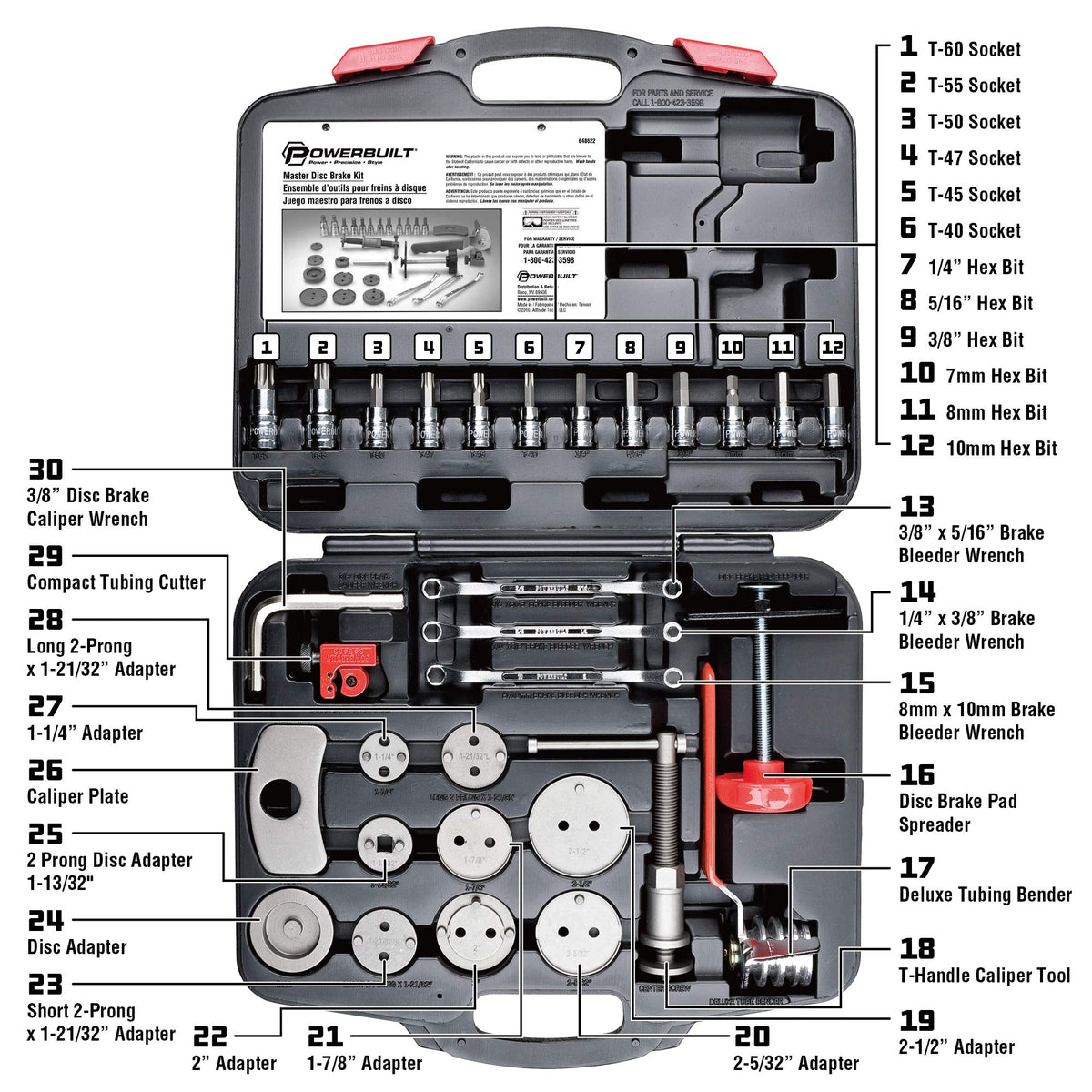 Disc Brake Service Set 30 Piece Q8391