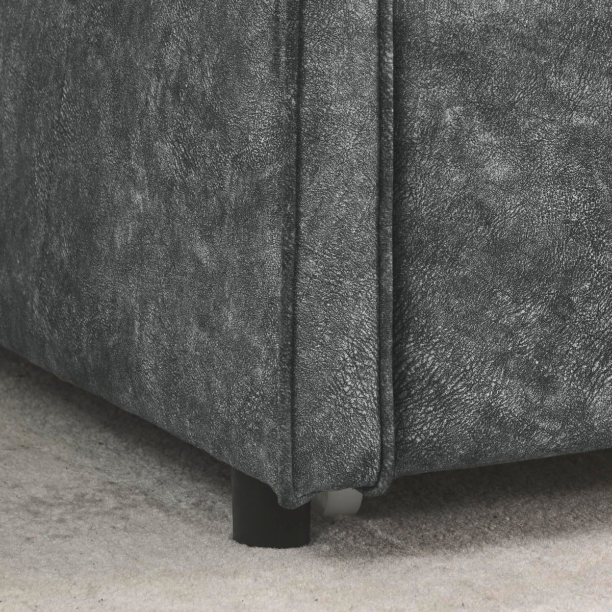 Grey Velvet Tufted Twin Size Daybed with Trundle D716470