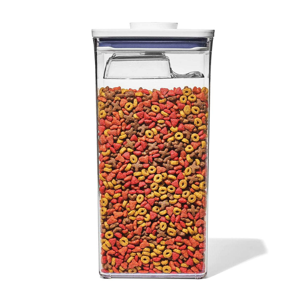 6.0 Qt Airtight BPA Free Clear Pet Food Storage Container with Half Scoop W6450