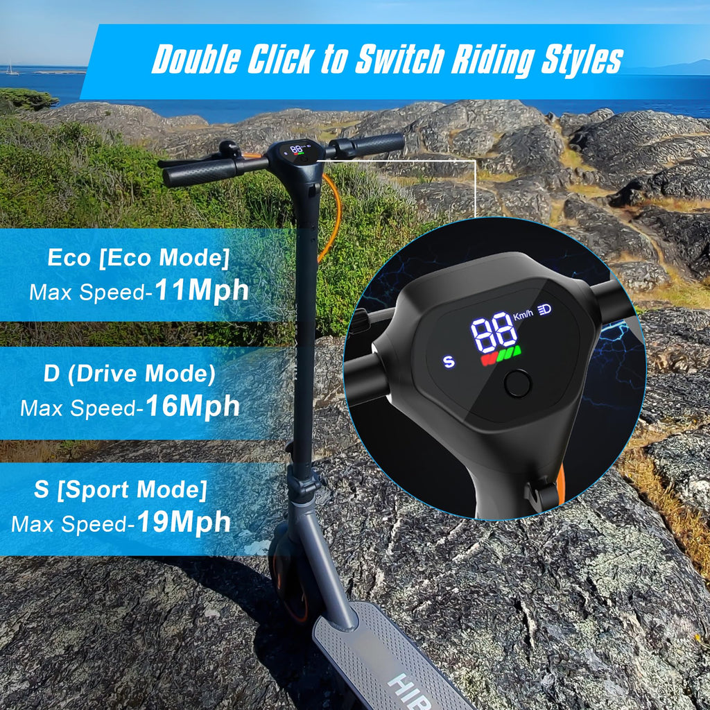 Adult Electric Scooter, 500W Motor, 40.4 Miles Long Range W660934